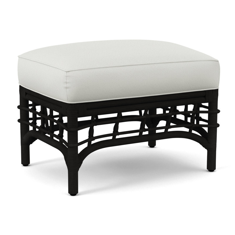 Bridgehampton Ottoman, Oslo Ivory; 0820-91, Celery