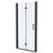Matte Black Fold Shower Door, 36W X 72H, Featuring 1/4 Inch Tempered Glass, Bi - Structure, Water Screen To , Stainless Steel Hinges, Reversible Installation, 180 Hinge Rotation, Adjustable For