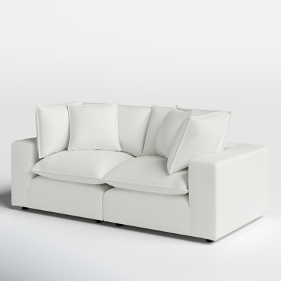 Ellaria 80.4" Square Arm Modular Loveseat with Reversible Cushions