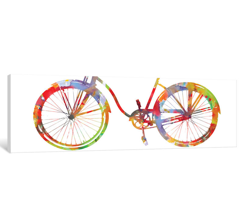 " Bike Ride I " by Amanda Wade, 20" H x 60" W x 1.5" D