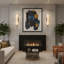 20" LED Wallchiere Dimmable Wall Sconce With Faux Alabaster Shade-387065922