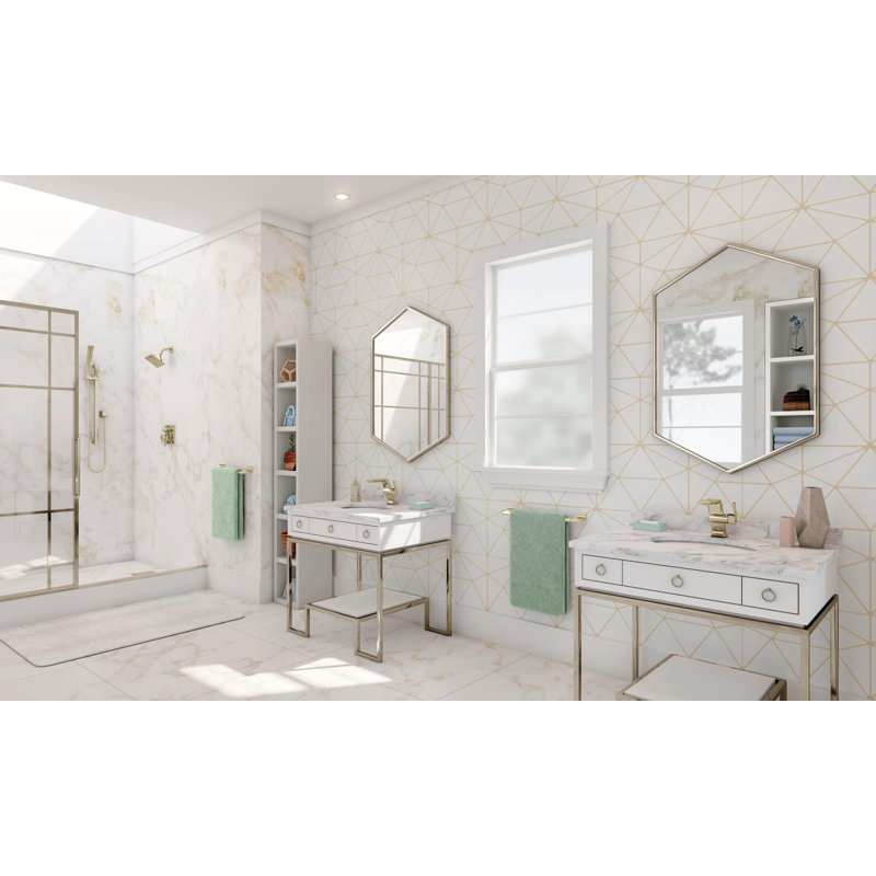 Pivotal Integrated Faucet Trim - 3 Function Diverter, Lumicoat Polished Nickel
