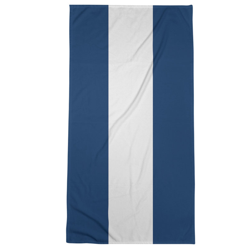 Beach Towel, Navy/White