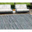 Tapis extérieur lavable à rayures bleu sarcelle 10 pi x 14 pi bleu turquoise et gris