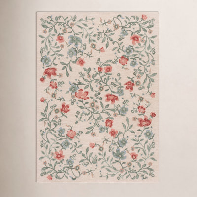 Martha Stewart Hand-Tufted Floral Wool Rug