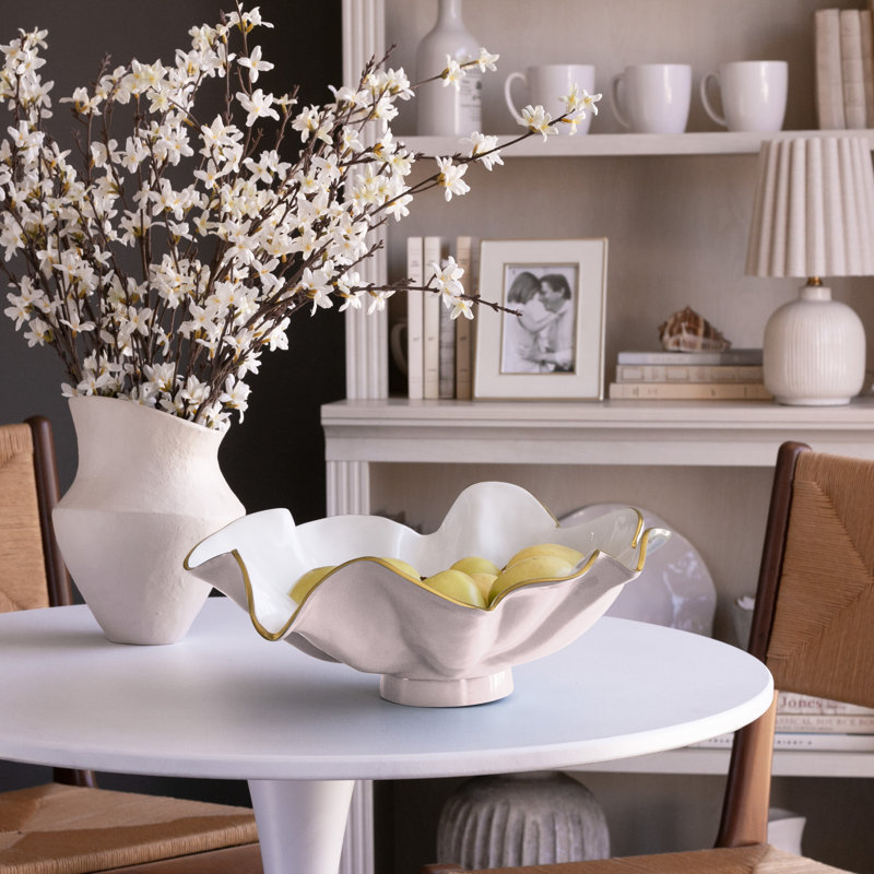 Encanto Aries Bowl, Camellia/White