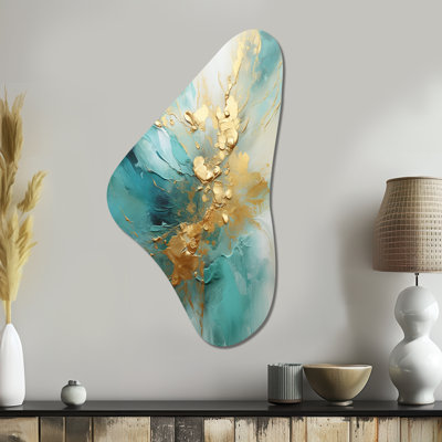 Dubois - Abstract Spirals Unique Shape Metal Wall Art, Modern Asymmetrical Metal Art Print