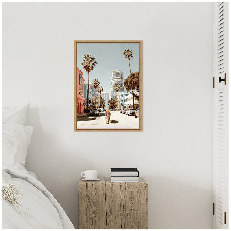 Impression sur toile encadrée, "California California" par Michael Schauer, H 24 po x l 18 po, Tanné