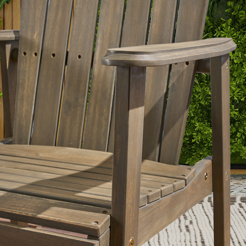 Chaises de salle à manger d'extérieur Adirondack, Gris