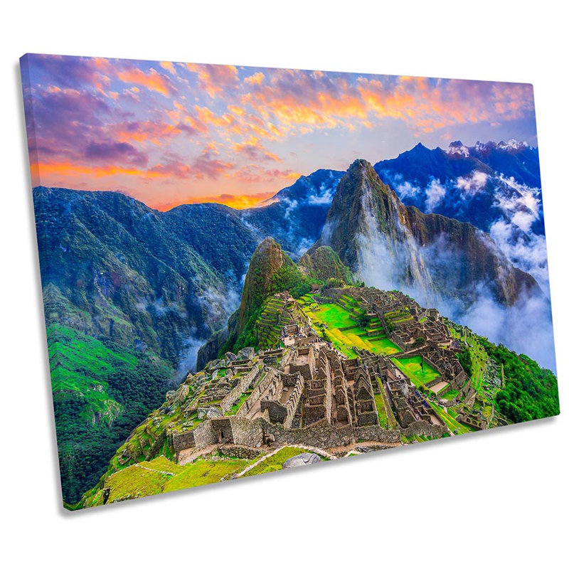 Z2113 Machu Picchu Andes Mountain - Wrapped Canvas Art Prints, 50.8cm H x76.2cm W x2cm D 