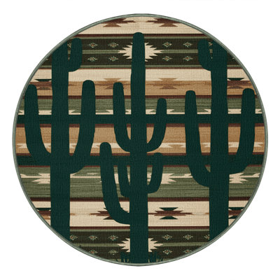  Tapis lavable Cactus Saguaro Southwestern