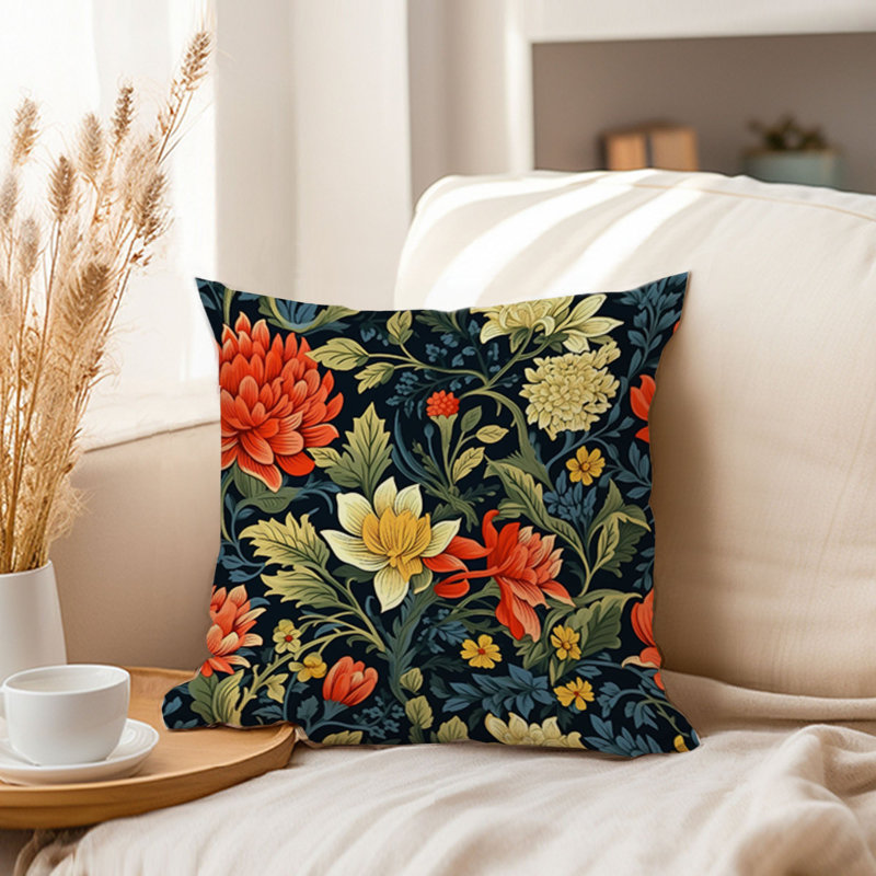 Botanical William Morris Style Plants IV Classic, 20"H x 20"W