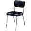 2 chaises d'appoint noires rembourrées de mousse, rembourrées en mousse, rembourrées de salle à manger contemporaine (de 2), rembourrées (de 2)