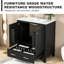 Meuble-lavabo simple de 30 po avec lavabo sous-comptoir noir, armoire de rangement autoportante avec cadre en bois massif, 2 portes et 1 tiroir, quincaillerie à fermeture en douceur pour la salle de bain et la salle d'eau des invités-133528904
