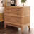 Hazel 3-Drawer Side Table for Living Room, Hallway & Entryway with Rustic Pine Finish and Metal Glides