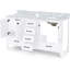 Meuble-lavabo double 73 po avec plateau en marbre Tameesha-479851261