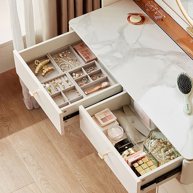 Makeup Vanity with Light mirror,5 drawers