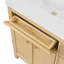 Meuble-lavabo double 72 po Rian en chêne scandinave, sans comptoir, sans lavabo, garniture bronze satiné