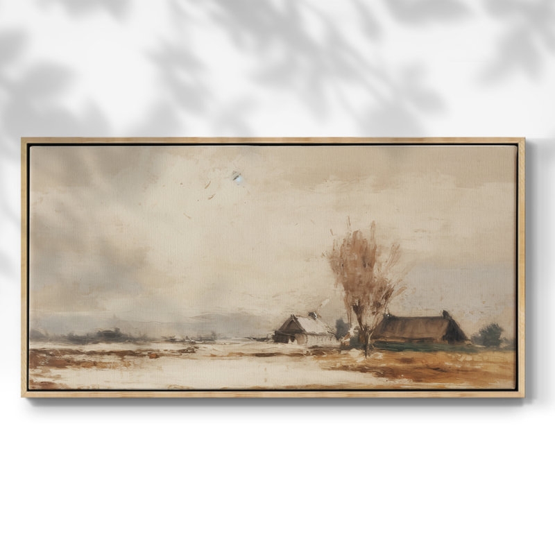 Paysage, série CDXIX, toile tendue avec châssis, prête à être accrochée, H 17 po x l 33 po, Naturel