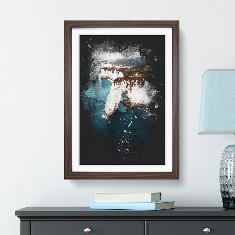 Etretat in France - Framed Print, Walnut Framed, 33cm H x 24cm W x 2cm D