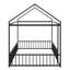 Structure de lit en métal avec clôture-1325184850