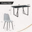 Ensemble de table de salle à manger 5 pièces, table de salle à manger rectangulaire minimaliste, 4 chaises avec pieds en métal