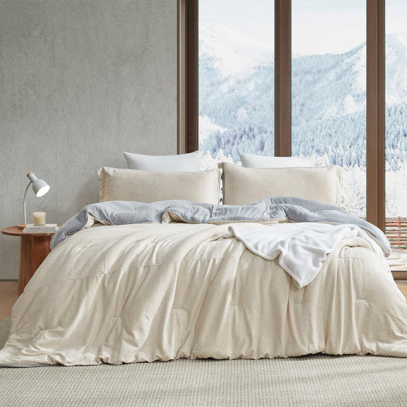 Ensemble d'édredon en polyester, Édredon pour grand lit + 2 taies décoratives sta