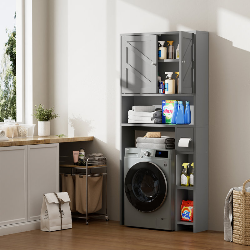 Dayanira Over The Toilet Storage Cabinet for Bathroom, Gray