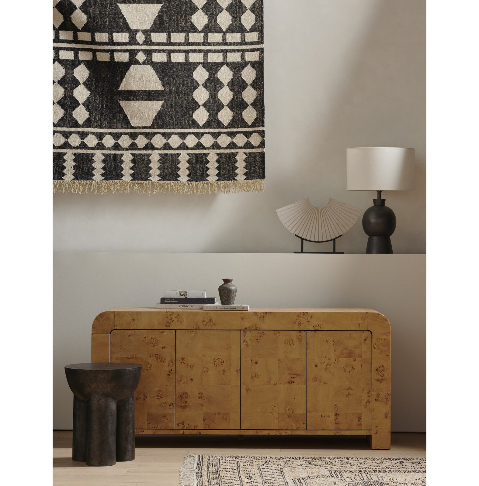 End Table, Raw Black