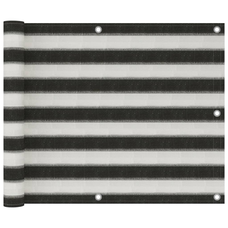 Ceti Anthracite/White Vinyl Fence Panels, 75cm H x 300cm W x 0.15cm D