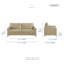 Ensemble de salon en microfibre 3 pièces Occeus-667250765