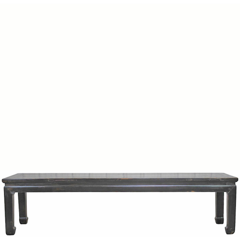 Banc 82 po en orme massif noir 82 po