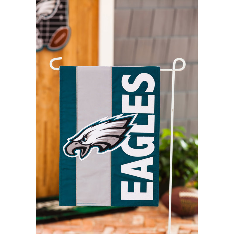 Drapeau maison en polyester 2 côtés nfl, H 18 po x l 12,5 po, Eagles de Philadelphie