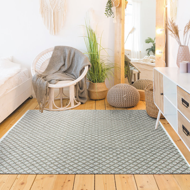 Almeta Solid Colour Hand Woven Area Rug, Rectangle 160 x 230cm