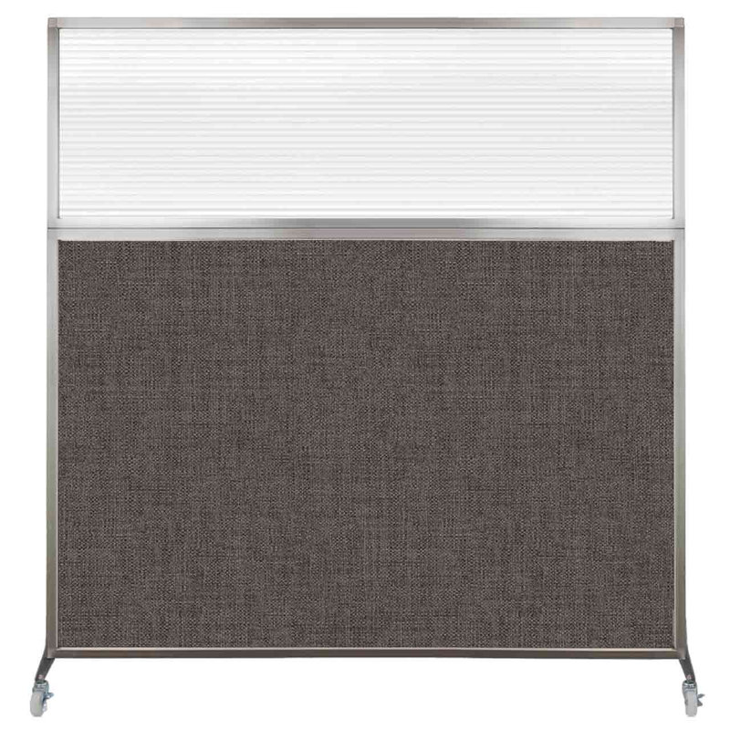 Cloison de bureau Hush, Longueur 72 po, Moka
