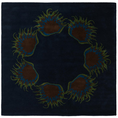 Square 7'7 x 7'7 Pineland Navy Blue Rug