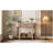 TREXM Narrow Console Table with Curved Corner, Retro Entryway Table with Top Drawer and Open Shelf, Sofa Table Console Tables for Entryway, Hallway and Living Room (Beige+White)-176156702