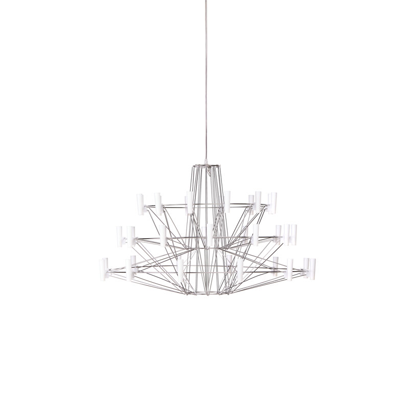Coppélia LED Chandelier, Small, Chrome