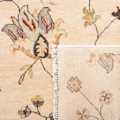 Agra Hand-Knotted Wool Beige/Yellow Area Rug