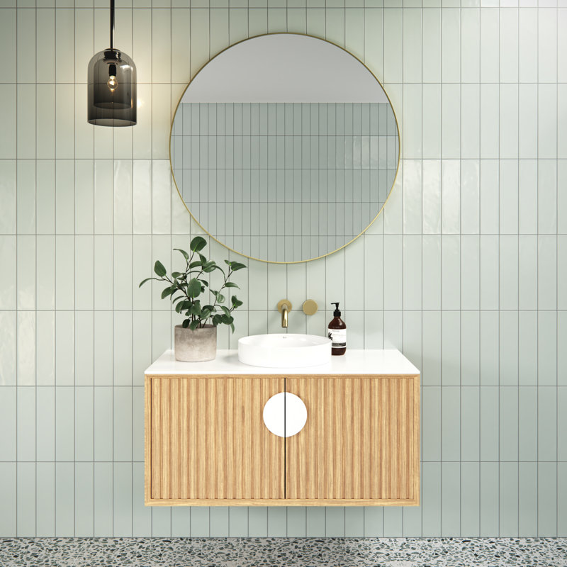 Modern & Contemporary Bathroom/Vanity Mirror, Satin Brass, 36" x 36"
