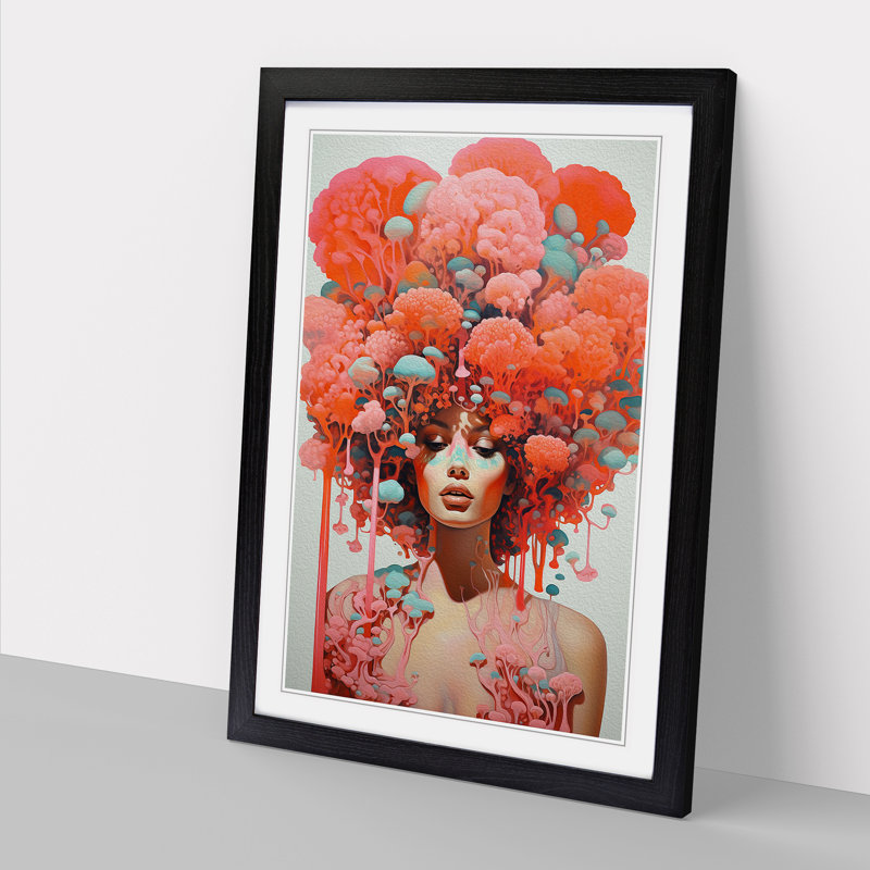 Single Picture Frame Print on Wood, Black Framed, 46cm H x 34cm W