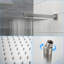 Pomme de douche double - Système de douche carré mural de 10 pouces avec valve brute-114230461