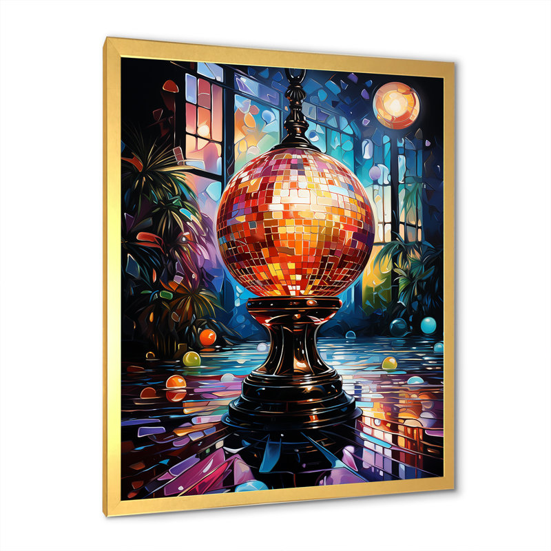 Disco Ball Dreams 1 - Jukeboxes, art mural, Cadre photo doré simple, H 32 po x l 24 po x P 1 po