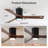 52" 3 - Blade Led Solid Wood Ceiling Fan With Remote Control