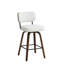 Tabouret de comptoir pivotant 26 po avec structure en bois courbé au fini noyer-114223069-114223064