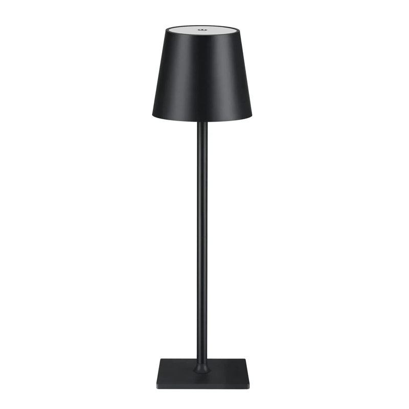 TRIXES Rechargeable Table Lamp – Black, Bistro Lamp – Dimmable, 3-Modes, USB-Chargeable Lamp