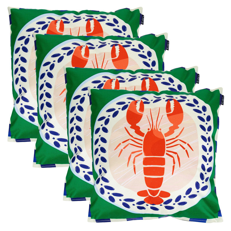 4 Pack Cushion 43x43cm, Lobster