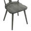 Kersten de 2 chaises d'appoint rustiques en bois d'hévéa gris pour la cuisine et la salle à manger Installation simple et rapide avec deux sièges supplémentaires polyvalents en bois massif dans la chambre-121107549