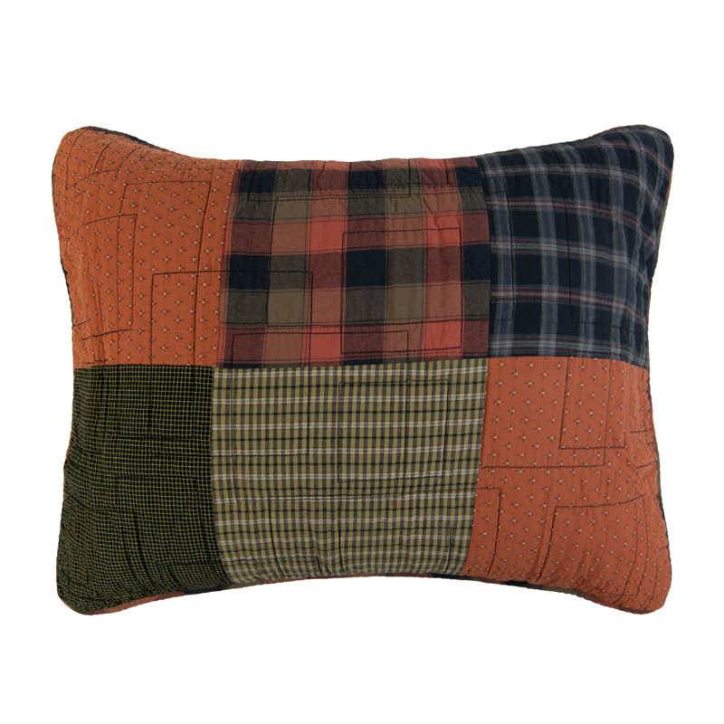 Donna Sharp Woodland Square Pieced Cotton Quilted King Pillow Sham, King