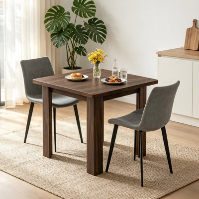 31.51" Dining Table Set for 2, 3-piece Rectangular Kitchen with Upholstered Dining Chairs,Mid Century Modern Set for Dining Room,Apartment